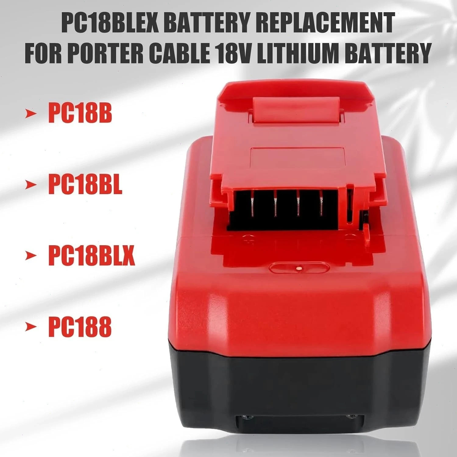 2Pack 18V 8.0Ah Lithium Battery for Porter Cable 18V PC18BLX PC18BL OR Charger