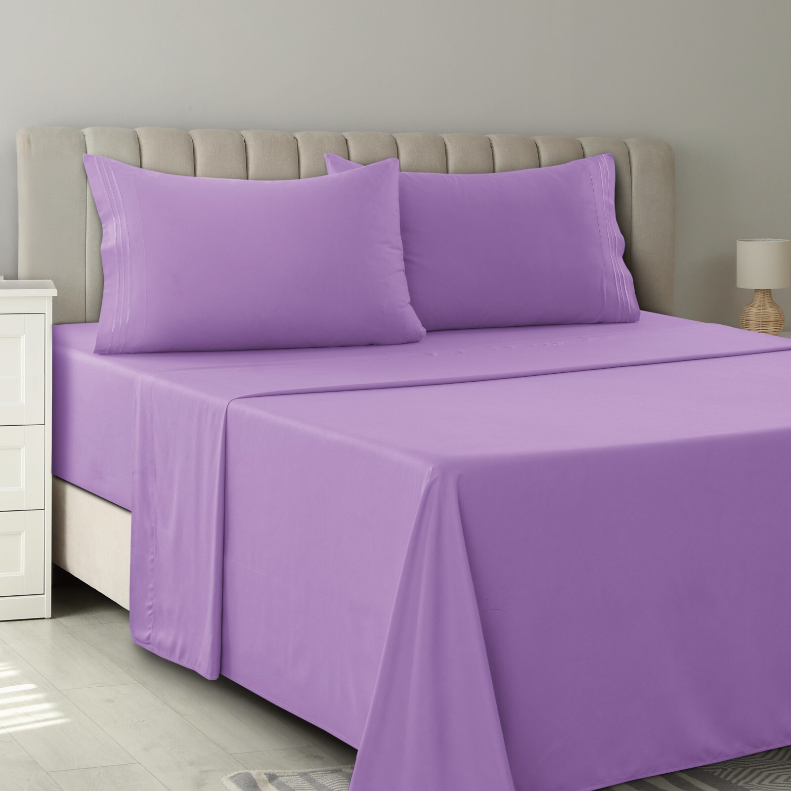 4 Piece Premium Bed Sheet Set Hotel Luxury Ultra Soft Deep Pocket Sheets Set
