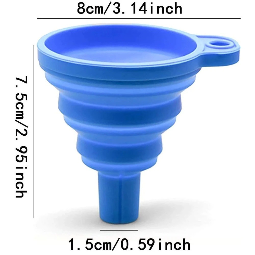 Universal Silicone Funnel Car Engine Oil Fuel Liquid Transfer Foldable Tool