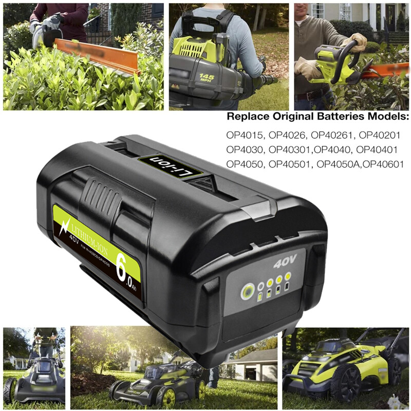 40V 6.0Ah Max Battery For Ryobi 40 Volt Lithium-ion OP4050 OP40601 High Capacity