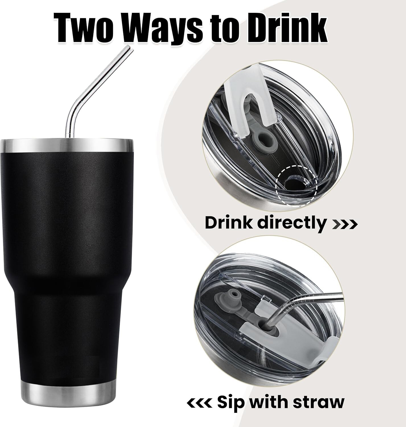 30OZ Tumbler, Set of 2 Stainless Steel Vacuum Insulated Coffee Travel Mug Gift