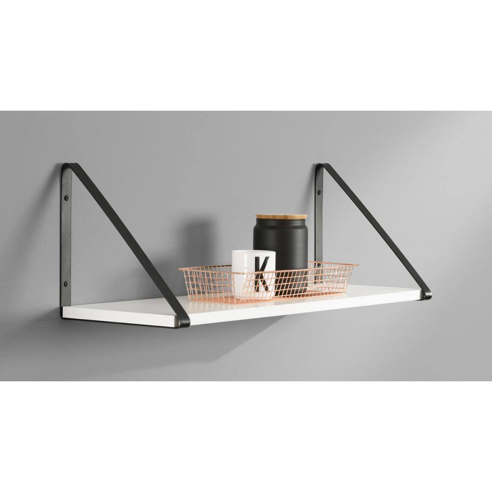 BERMUDA 9.8 In. Black Steel Shelf Bracket