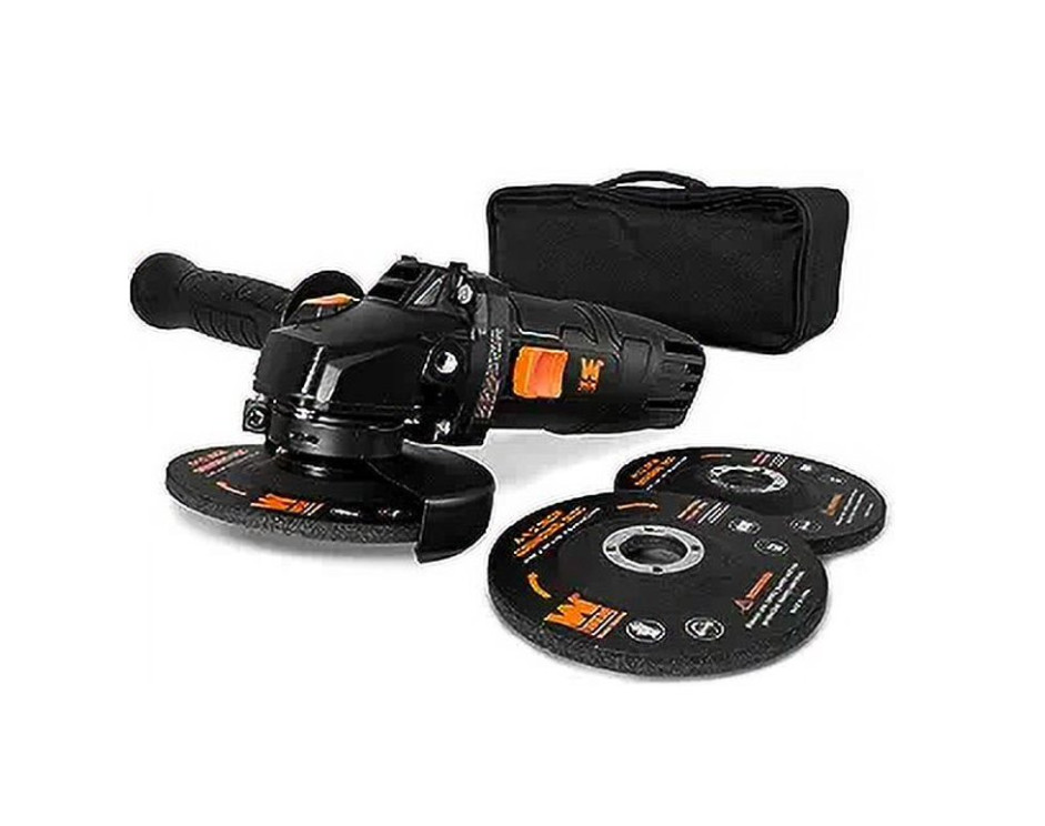 WEN 7.5-Amp 4-1/2-Inch Corded Angle Grinder with 3 Discs and Case