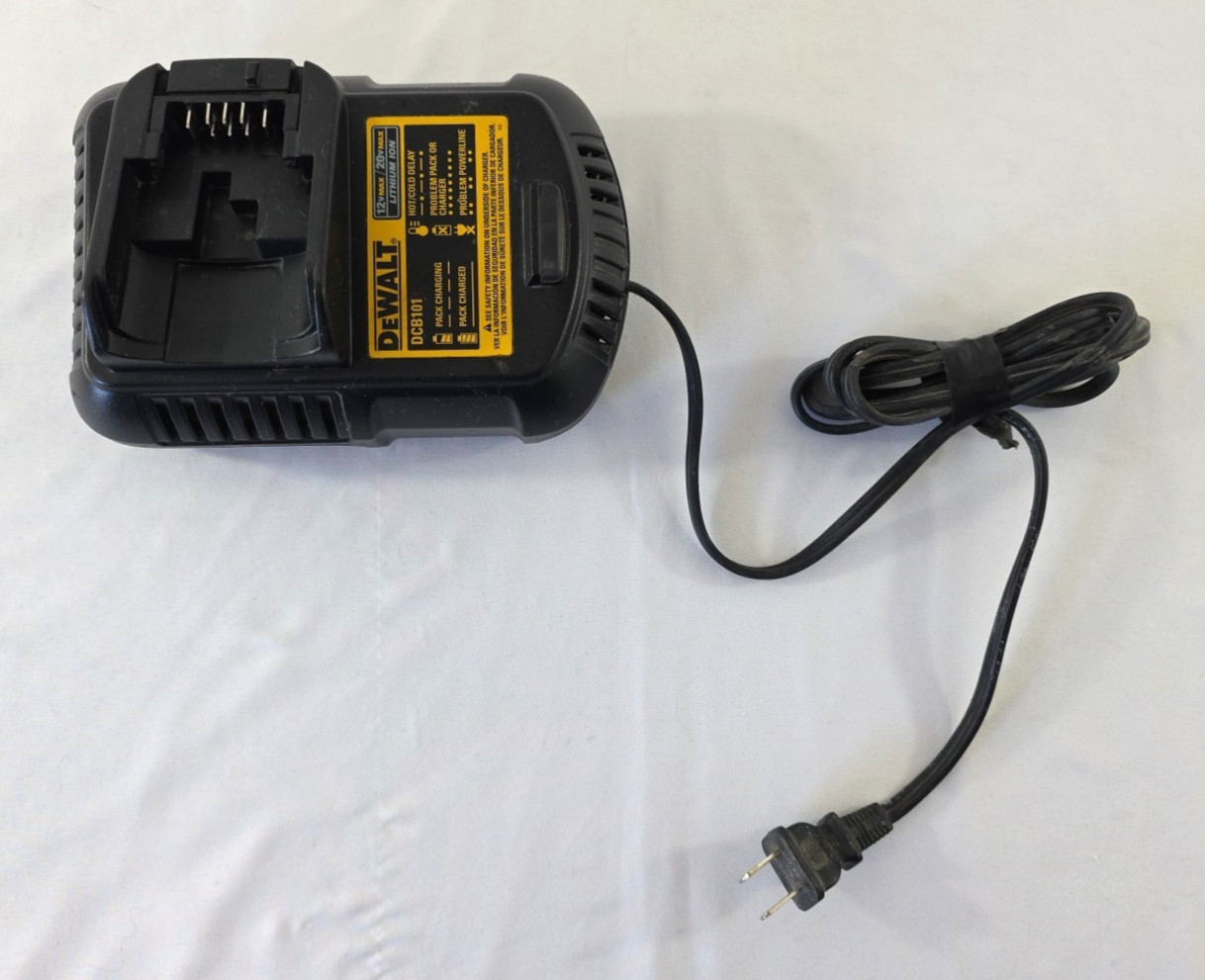 DeWalt DCB101 Lithium Ion Battery Charger Fast Charger 12vmax 20vmax