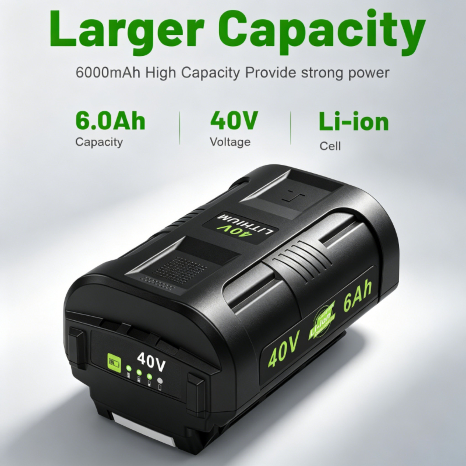 40 Volt Battery 6Ah for Ryobi 40V Lithium Battery OP40602 OP4050 OP40261 OP4060