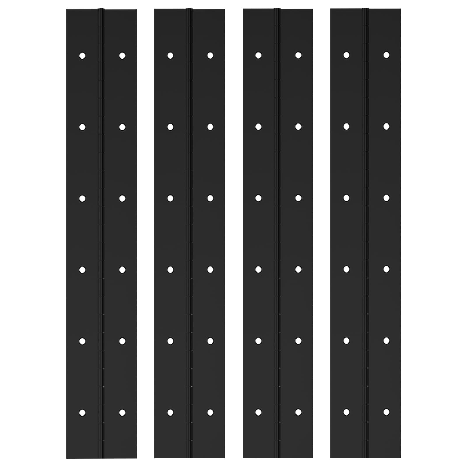4 PCS 12 Inch Black Continuous Piano Hinge Heavy Duty Stainless Steel 304 Boat