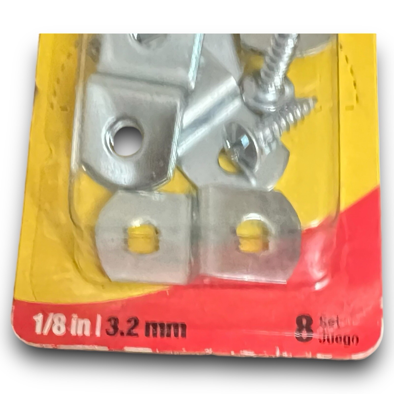 OOK – 1/8 in (3.2mm) Offset Clip with Hardware – 8 Piece – Silver