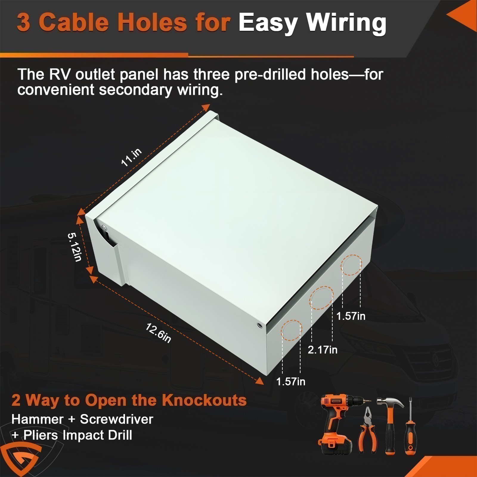 Temporary Power Outlet Panel RV Electrical Panel 20Amp 30Amp 50 Amp Outlet Box