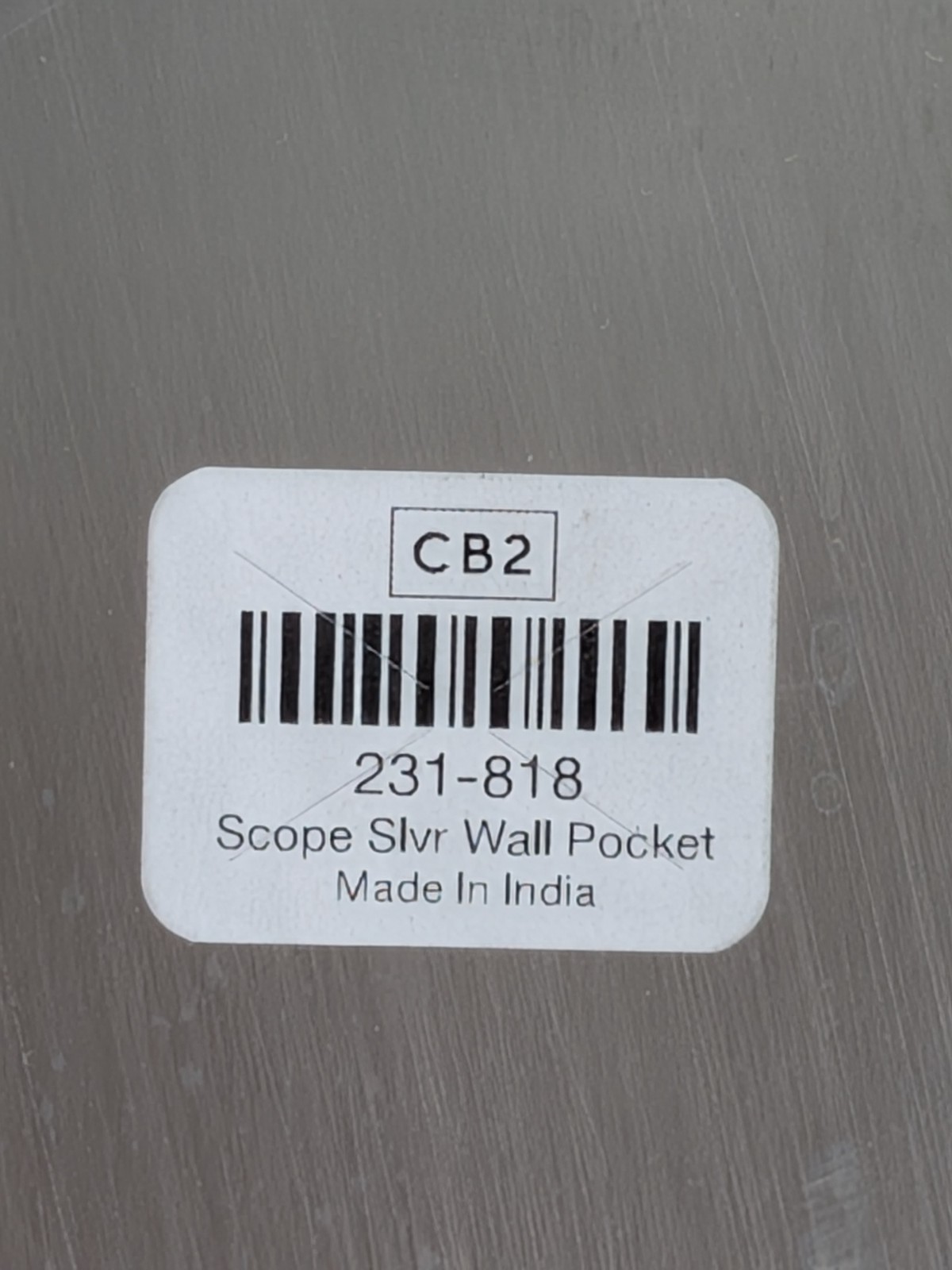 CB2 Shiny Silver Scope Wall Pocket Hanging Cylinder Shelf Oraganizer