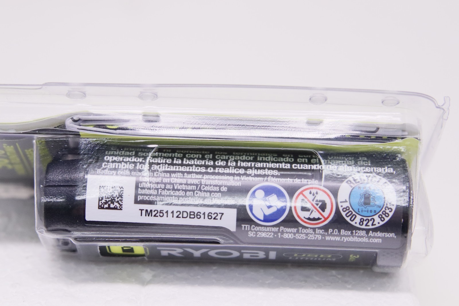 Ryobi FNB01 USB Lithium 3.0 Ah Lithium-ion Rechargeable Battery 2 Pack Brand New