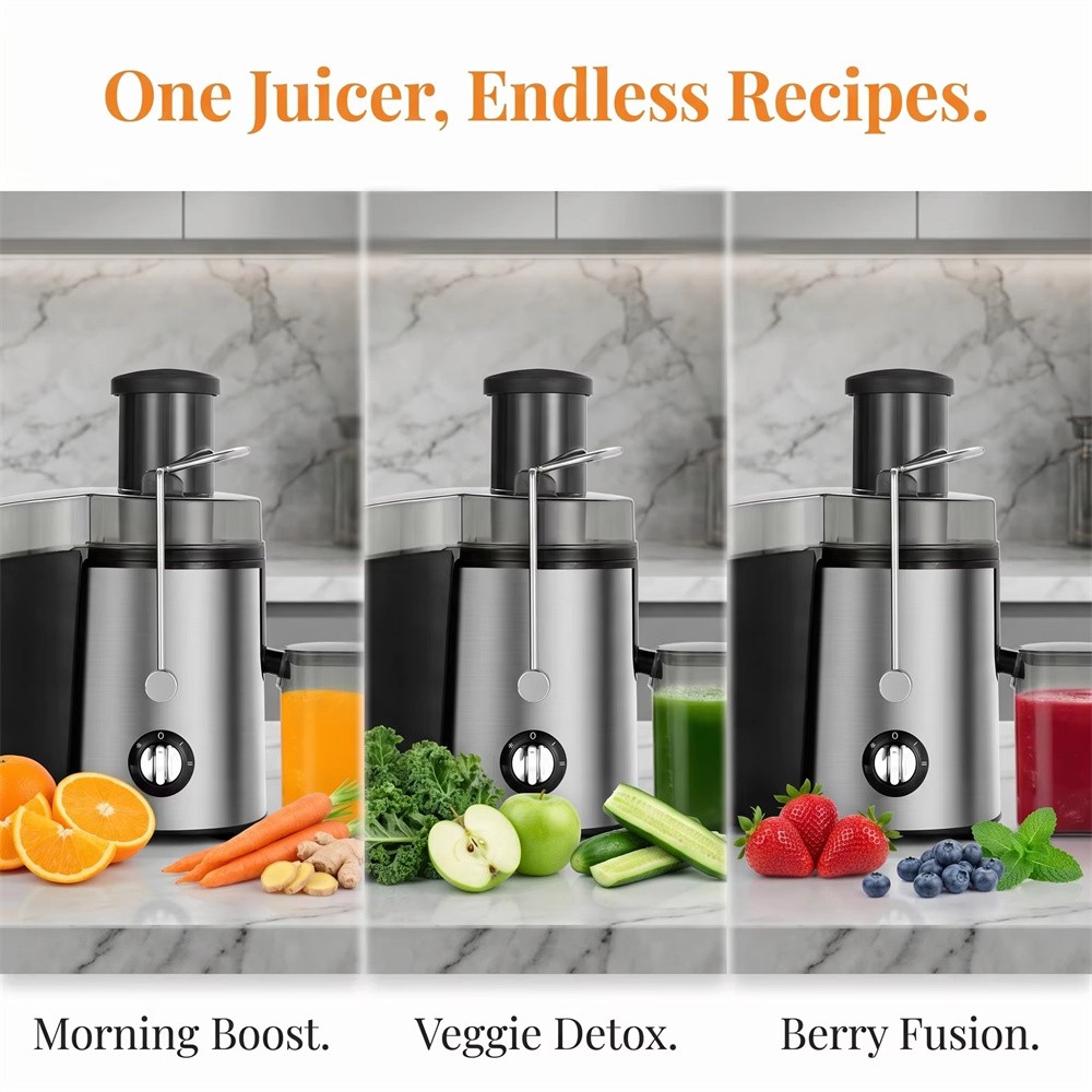 800W Electric Juicer Fruit Vegetable Blender Juice Extractor Machine 2 Speeds