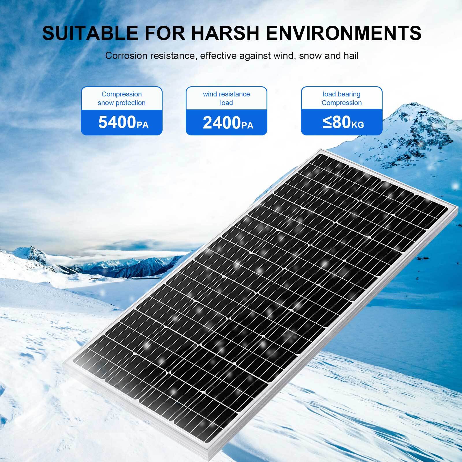 200W 12V Monocrystalline Solar Panel Kit Solar Module Off Grid PV Power Home RV