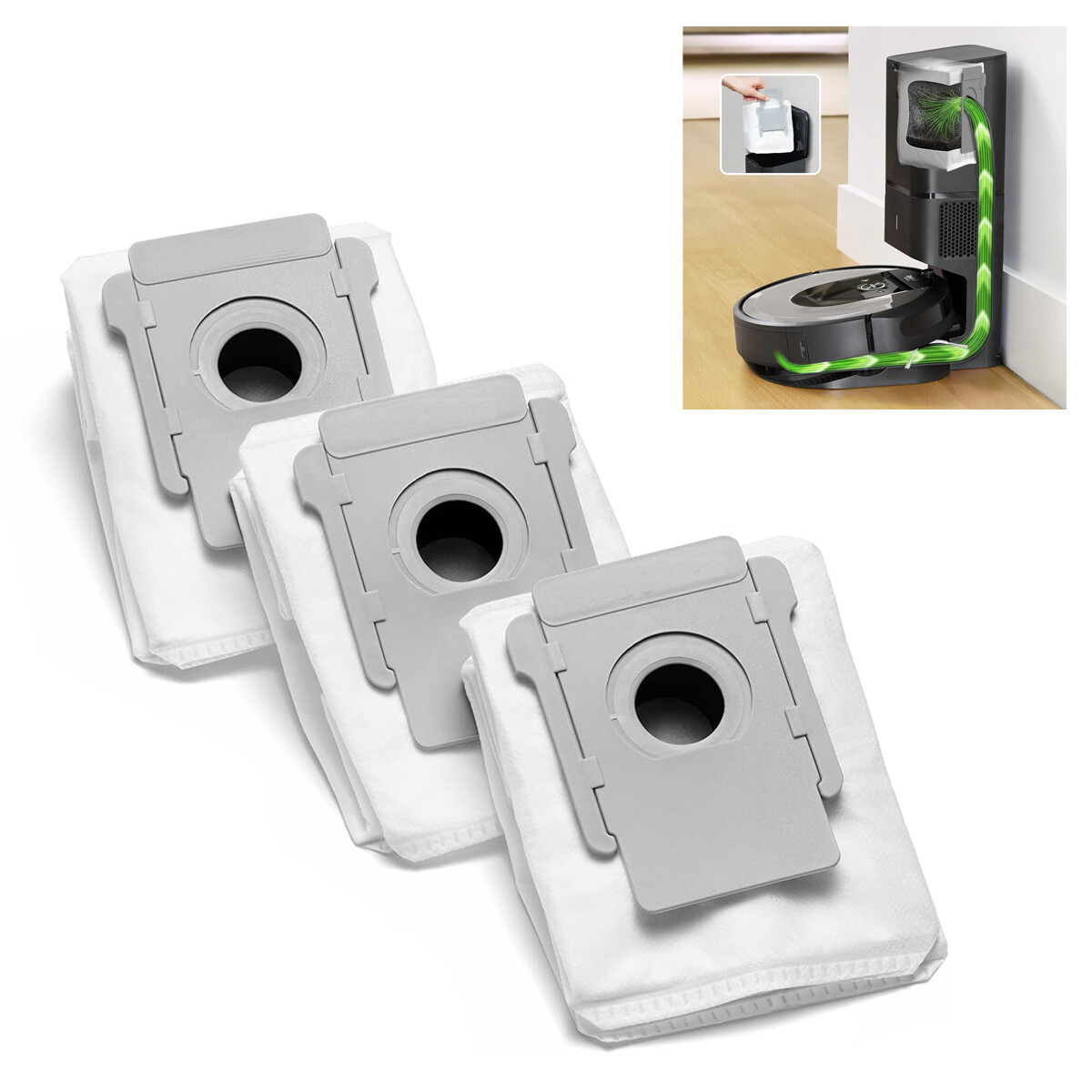 8 Pack Vacuum Bags Replacement iRobot Roomba i3+ i4+ i6+ i7+ i7+ j7 j7+ i8 i8+