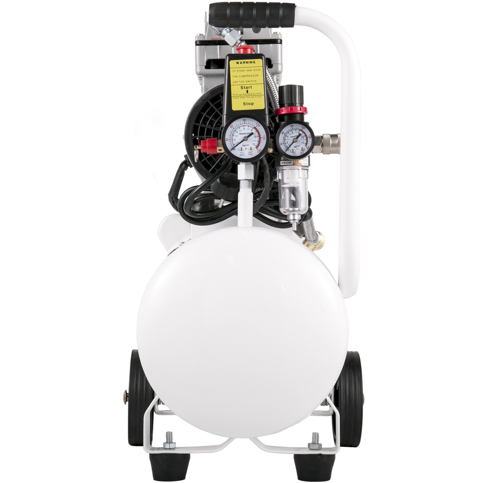 VEVOR 1HP Oil Free Air Compressor 115 PSI w/6.6 Gallon Steel Tank Ultra Quiet