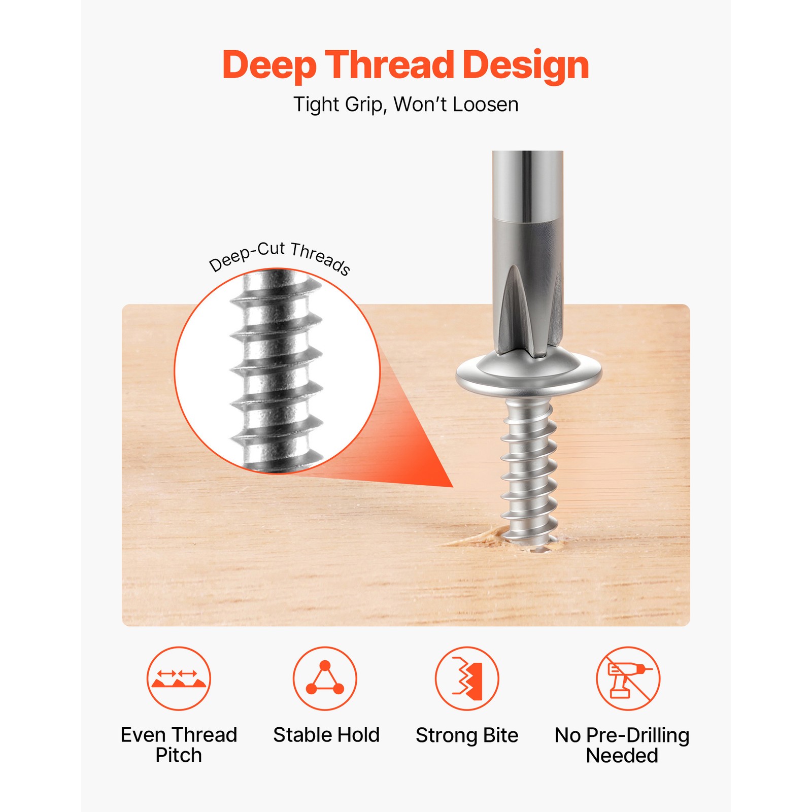 Self Tapping/Drilling Screws 3/4 Inch Stainless Steel Phillips Wafer Head 350pcs