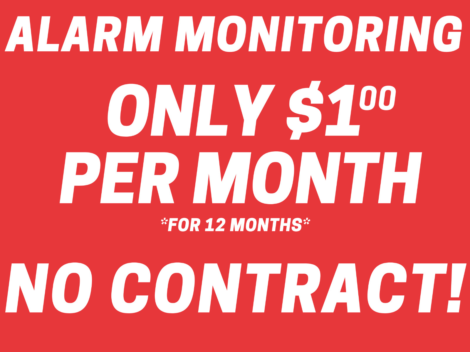 $12 FOR 12 MONTHS DIY Alarm Monitoring 2gig XT XTI Qolsys Honeywell ADT BRINKS