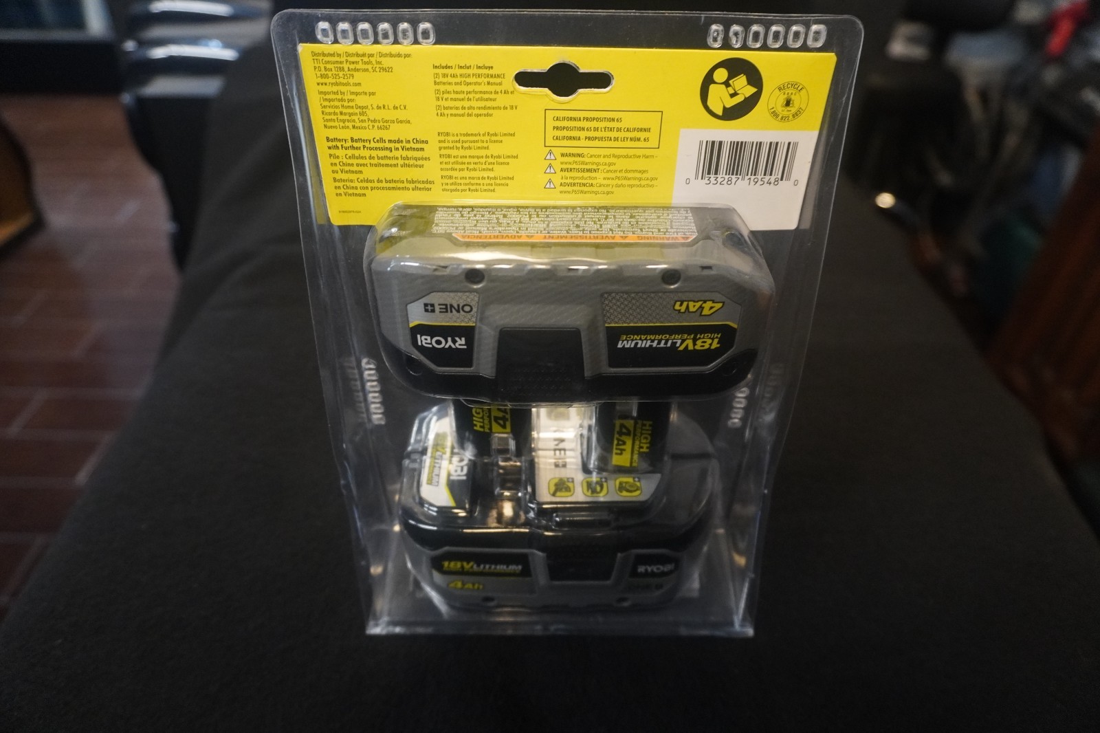 Ryobi ONE+ 18V Lithium High Performance 4Ah Battery 2-Pack PBP2004 New