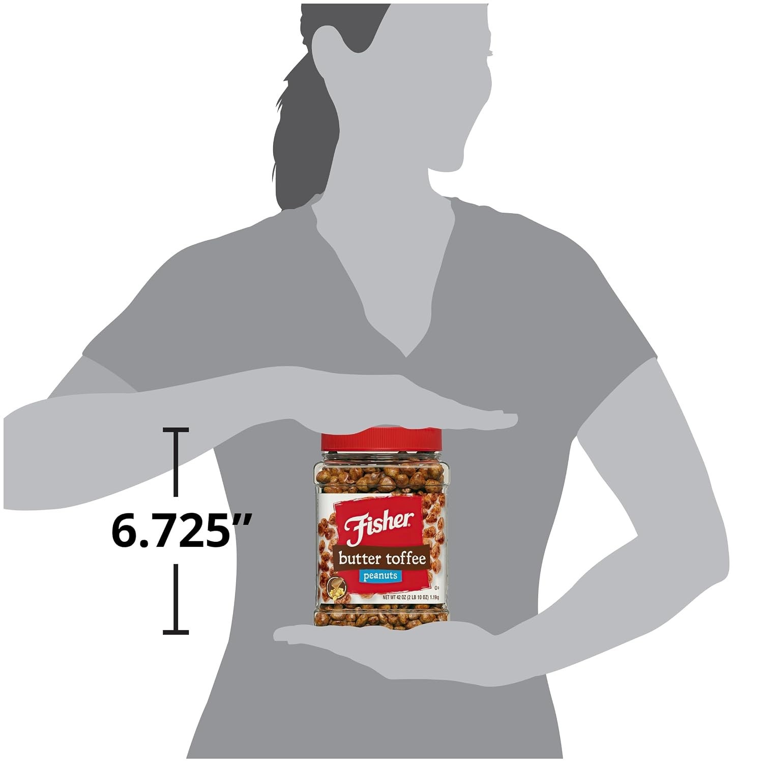 Protein-Packed Butter Toffee Peanuts, 42oz x 6
