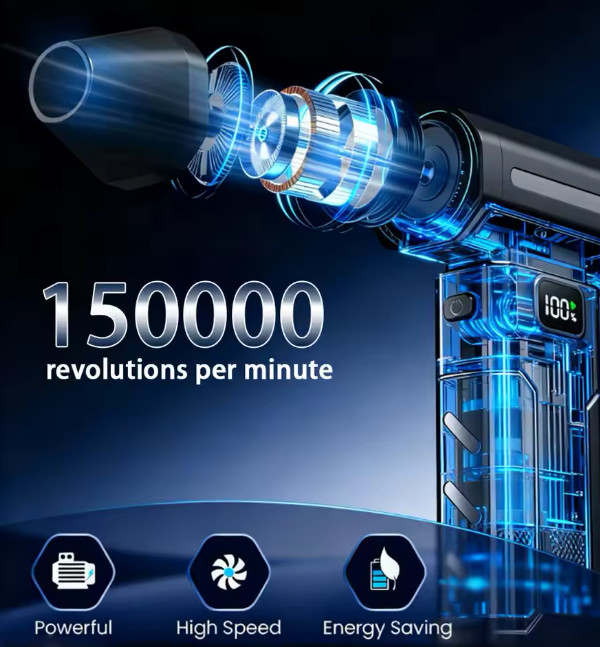 X8 Brushless Turbo Jet Fan Blower 150000RPM Powerful Electric Air Blower Vacuum
