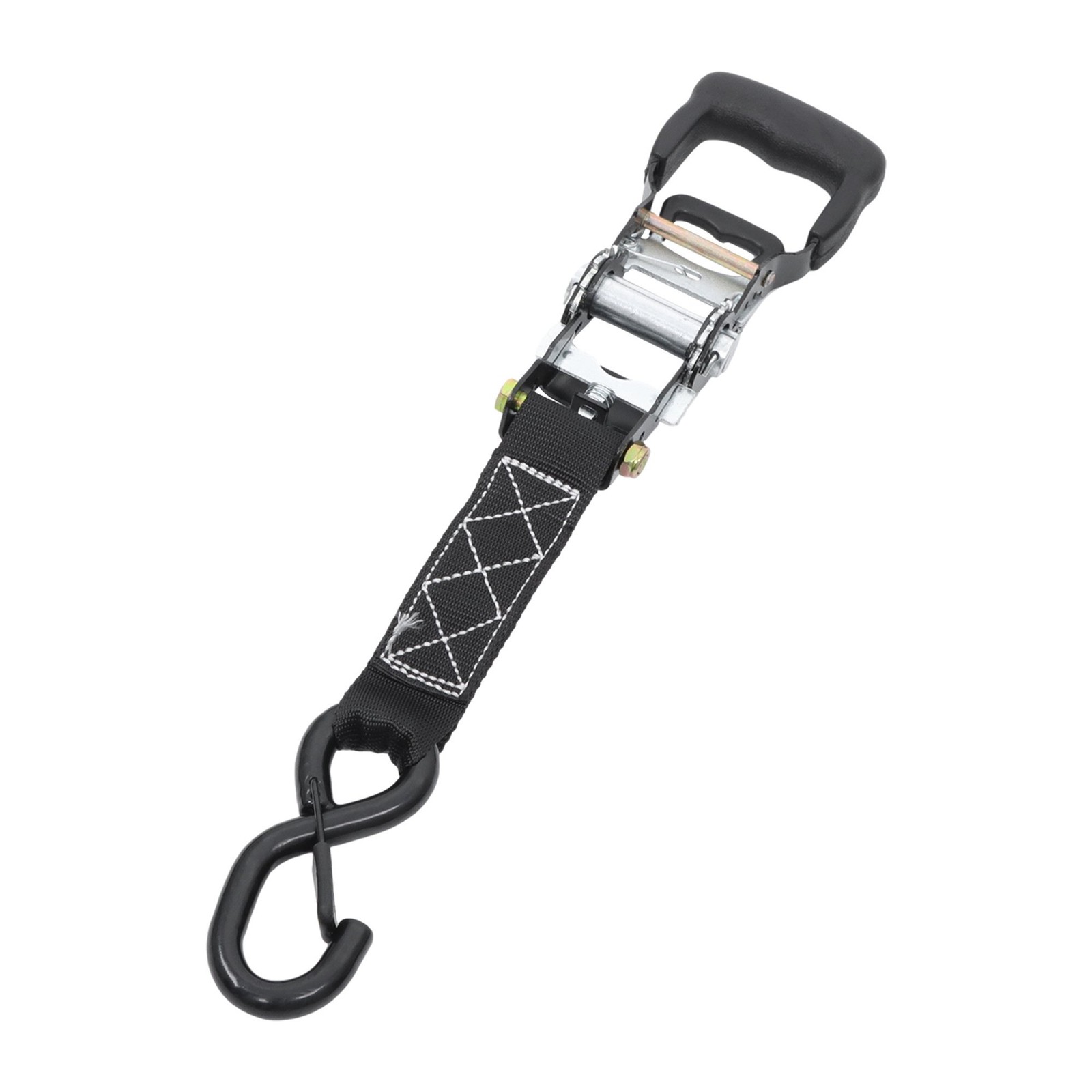 Ratchet Straps (4 Pack) – 5,208lbs Break Strength 1.6″x15′ Black Tie Down Straps