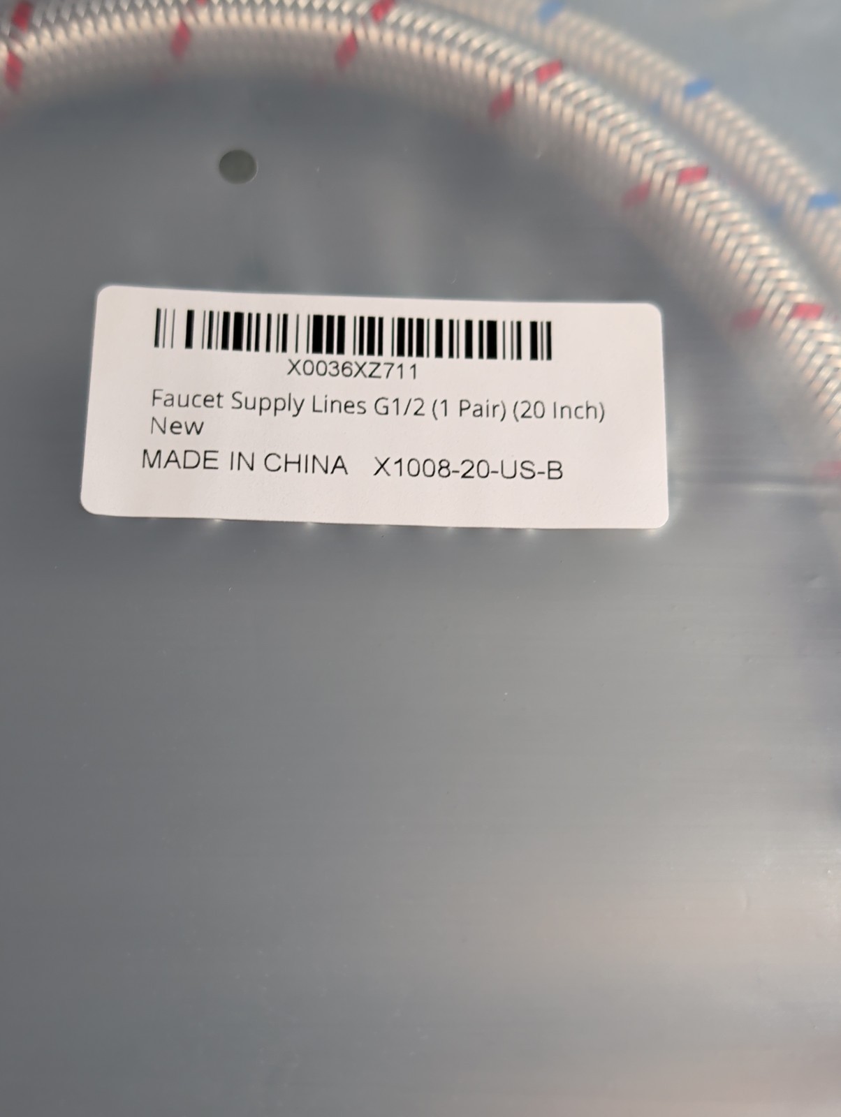 20″ STAINLESS STEEL WATER SUPPLY TUBES (4) 1/2″ COMPRESSION. BRAND NEW