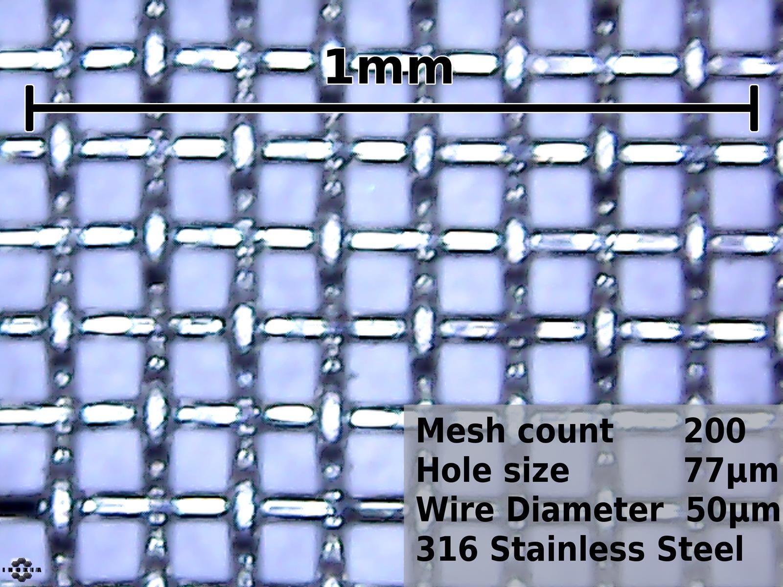 0.08mm hole (200 mesh) 316 Stainless Steel Wire Mesh, Very Fine