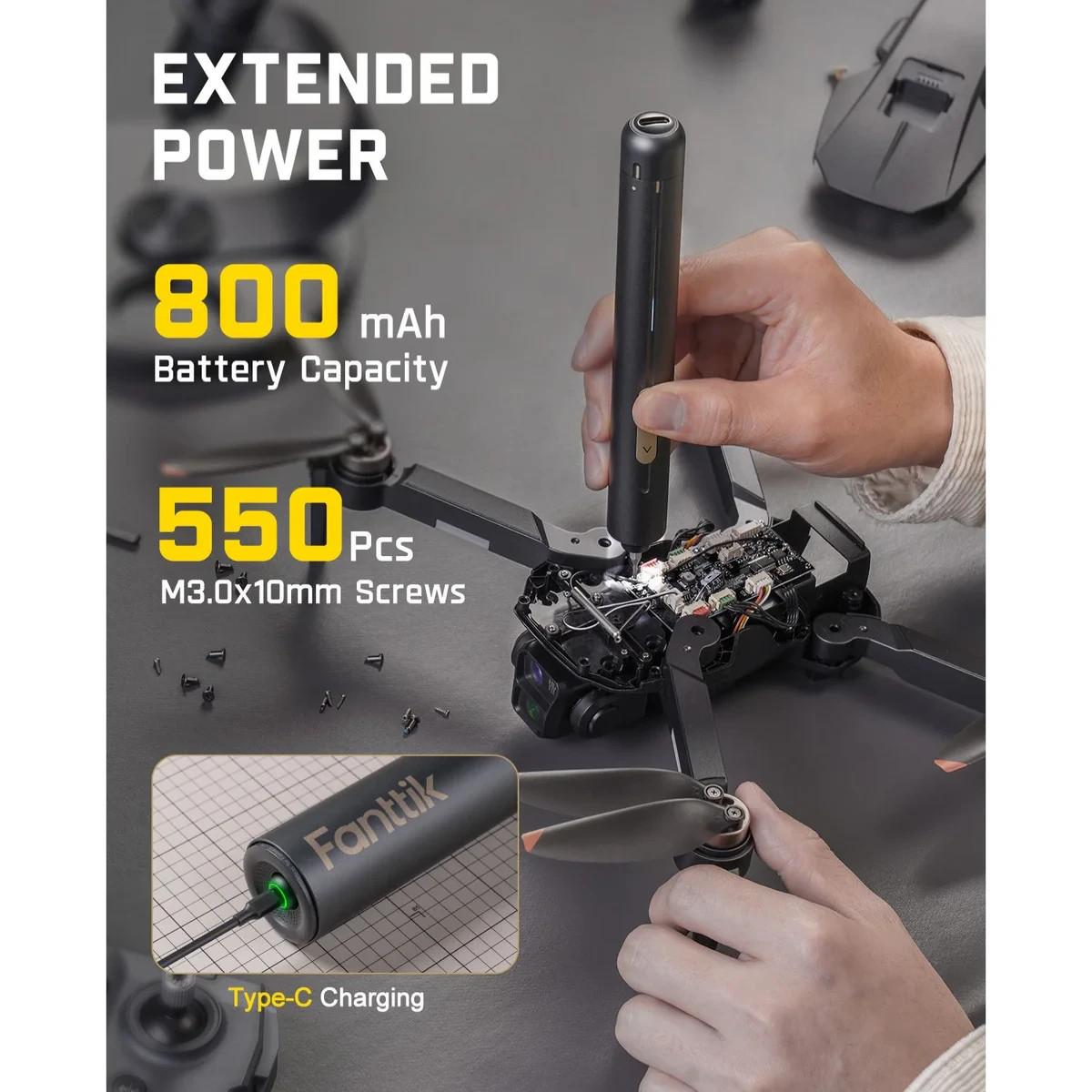 !!!New!!! Fanttik E2 Ultra Mini Electric Screwdriver, Cordless Screwdriver