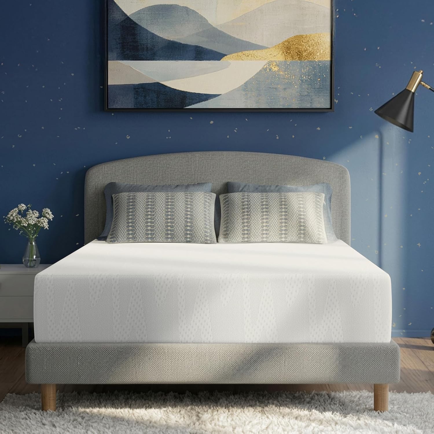 14″ King Size Gel Memory Foam Mattress for Cool Sleep & Pressure Relief