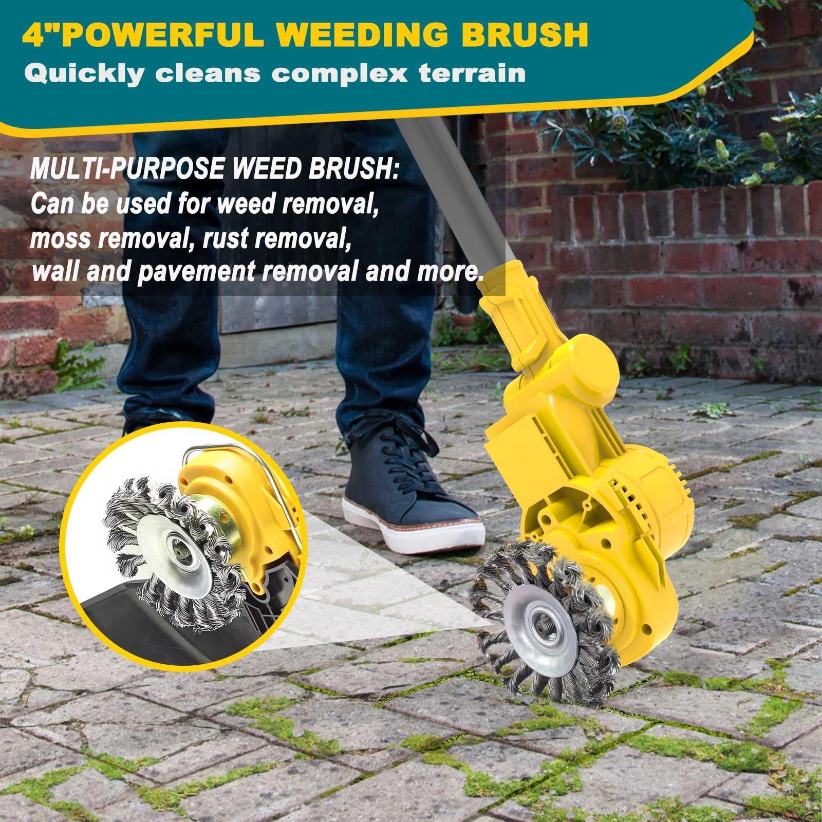 YEXLXLN Weed Wacker Cordless for Dewalt 20V MAX Battery, 4in1 Weed Wacker