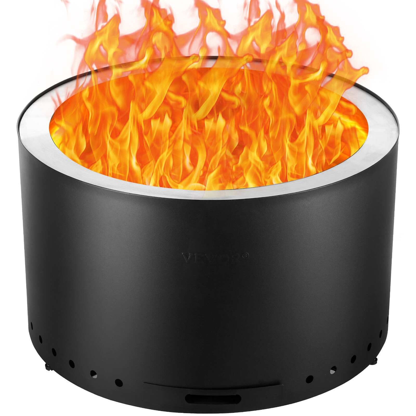 VEVOR 28″ Dia Smokeless Fire Pit Stove Bonfire Wood Burning Stainless Steel