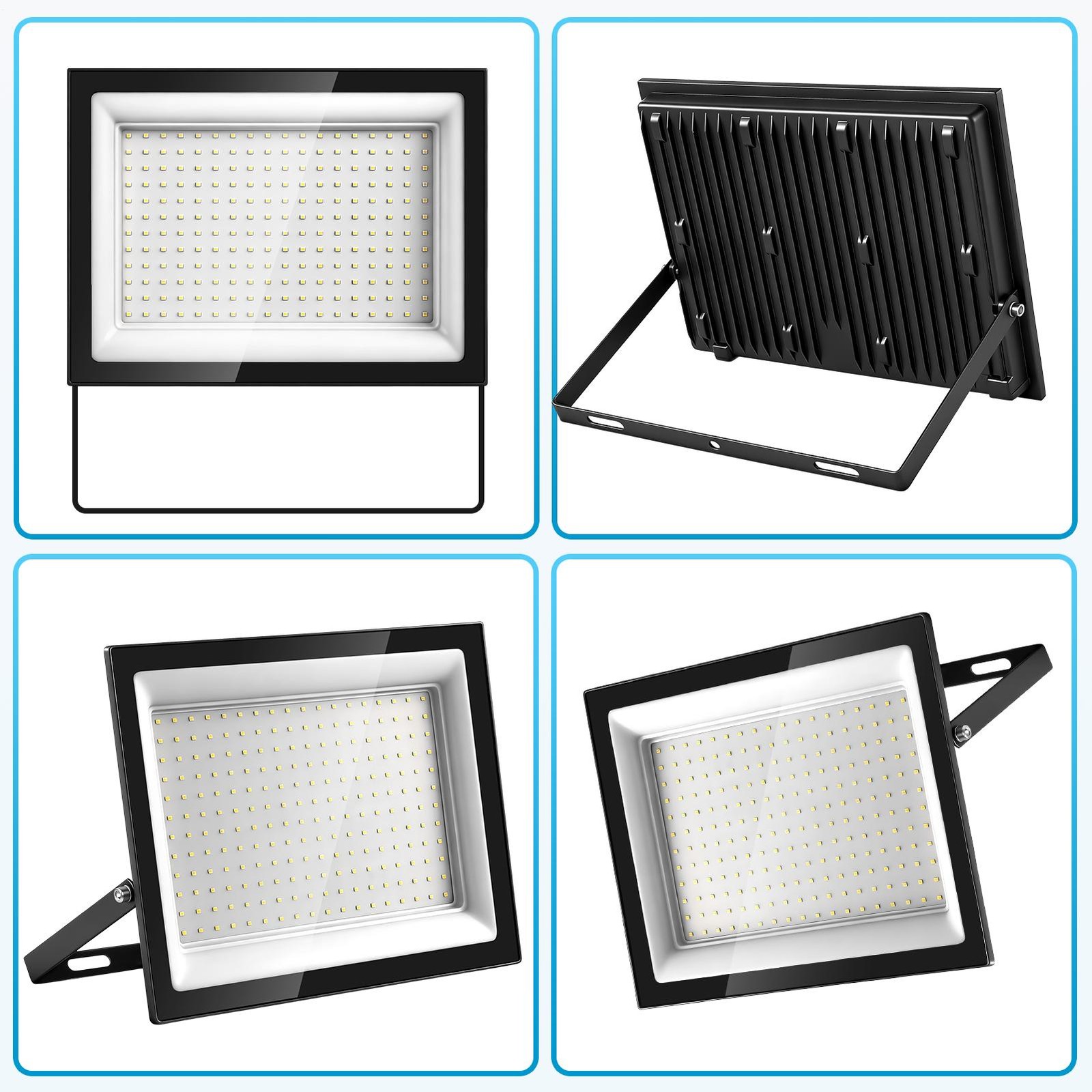 500W 300W 200W 100W LED Flood Lights Super Bright IP66 Waterproof 6000K Daylight