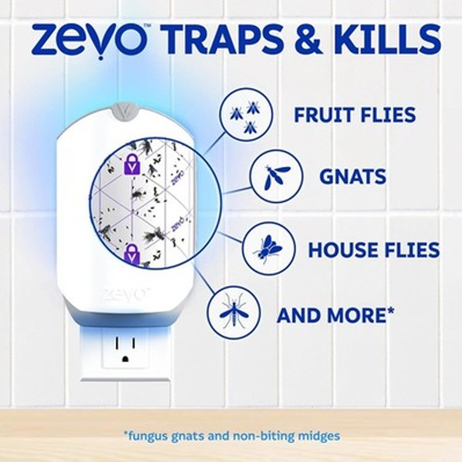 Zevo Flying Insect Trap Refill Cartridges, Bug Trap (60 Refill Cartridges)