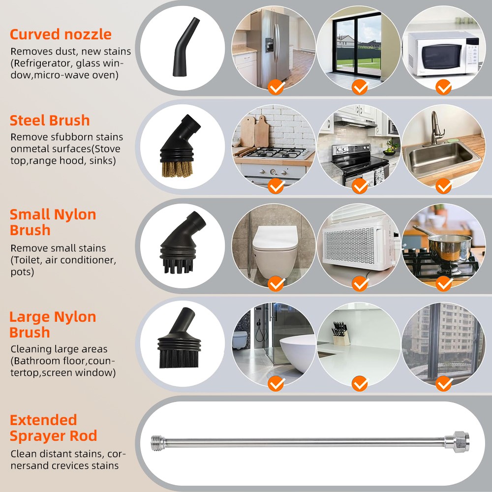 3000W Household Car Bathroom Steam Cleaner High Temp Pressure Cleaning Machine