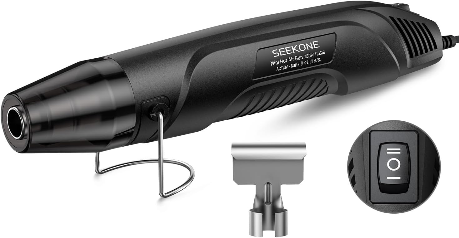 SEEKONE 350W Mini Heat Gun with Dual-Temp Model 500? & 842?(260?& 450?), Hot Air