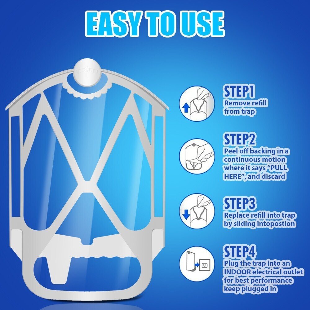 16/32PCS Flying Insect Trap Refills Compatible for ZEVO, Indoor Fruit Fly Refill