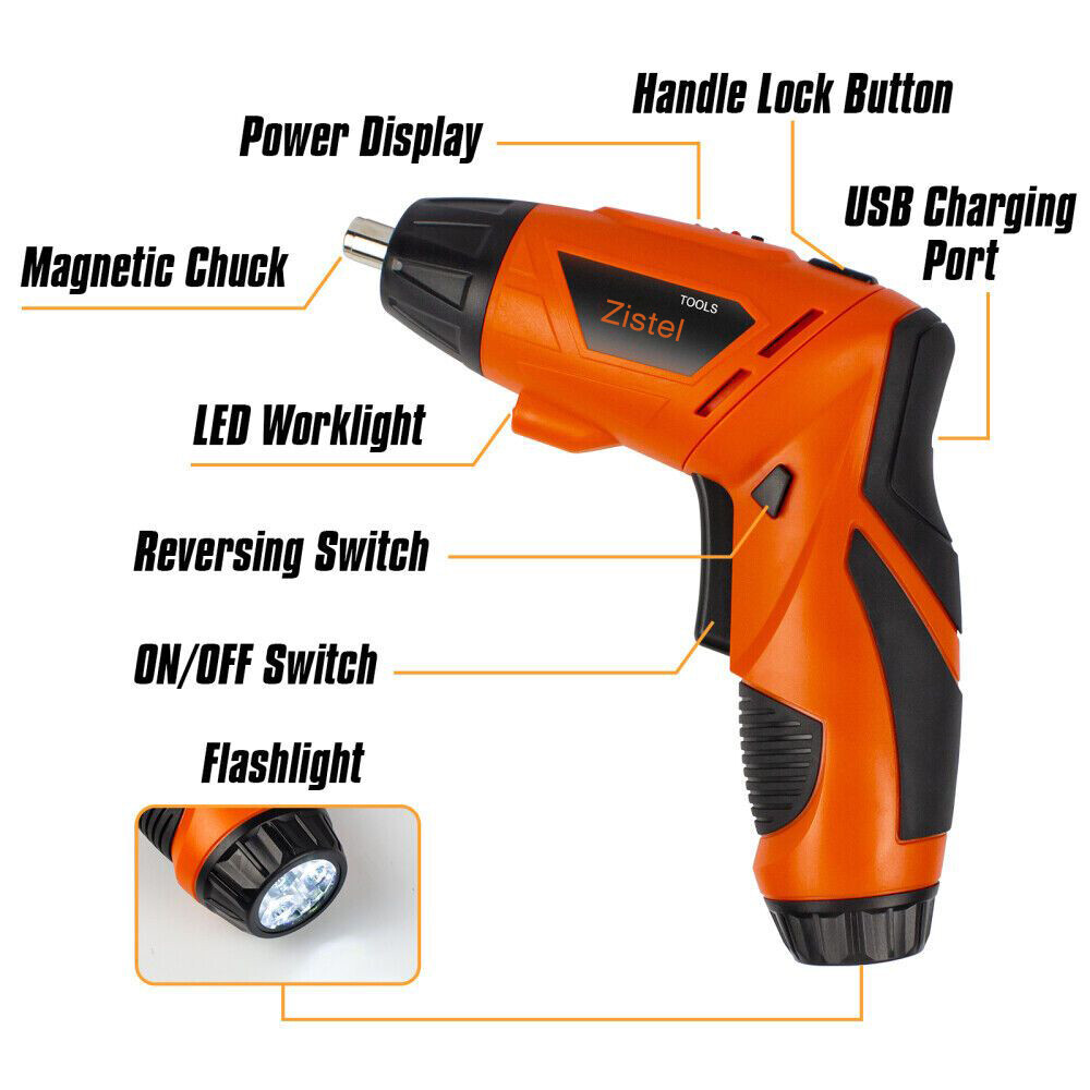 48IN1 Cordless Electric Screwdriver Rechargeable Drill Driver Power Tool Bit Set