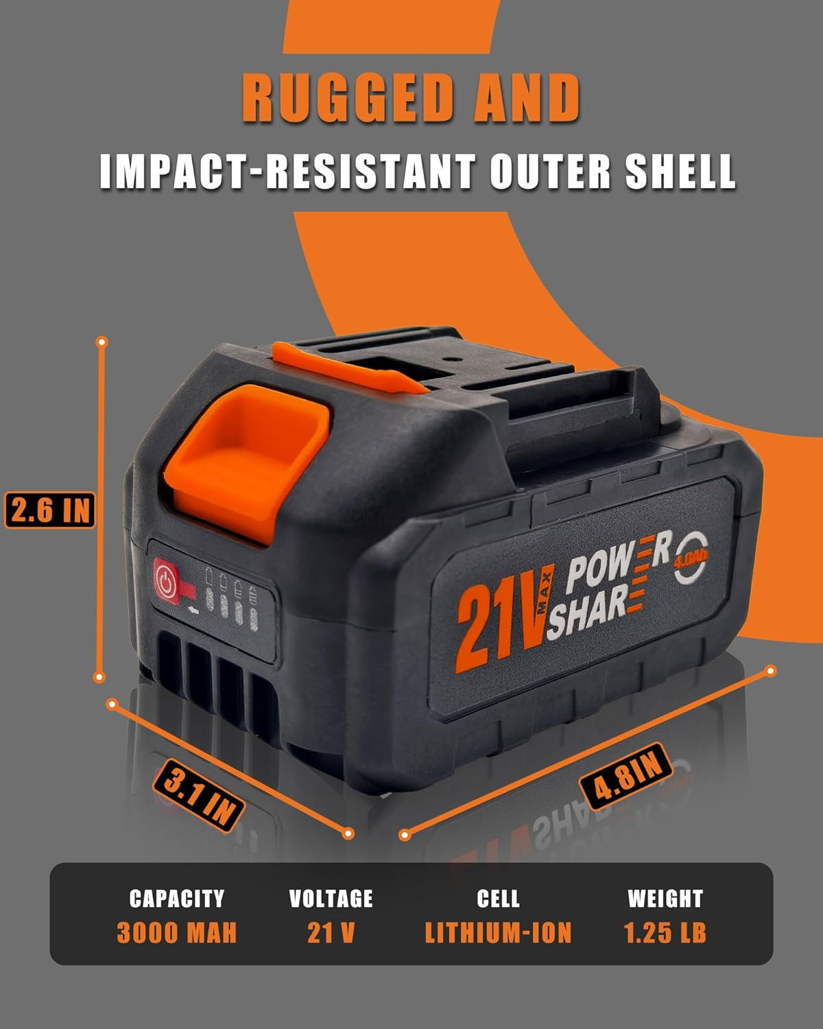 21V Lithium Battery Pack Cordless Power Tools – Replacement & Backup Battery Com