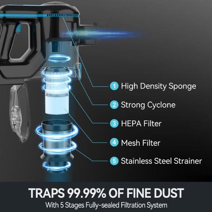 INSE Cordless Vacuum Cleaner for Home,Upgraded 38kPa/50Mins