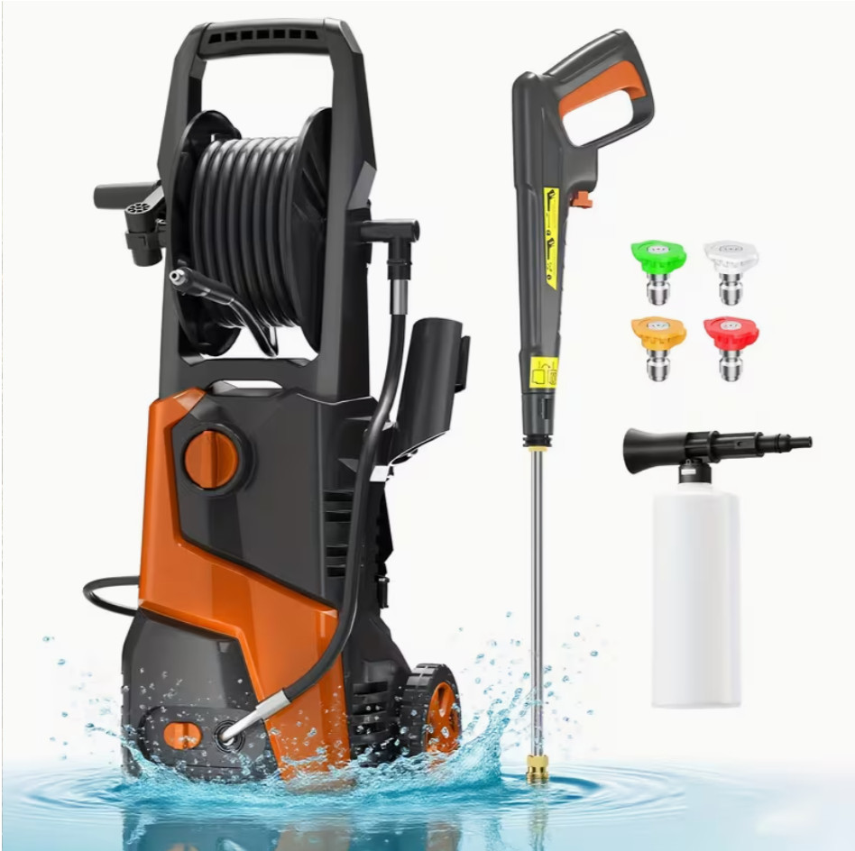 Electric Pressure Washer 5000 PSI 3.2 GPM Power Washer 4 Quick Connect Nozzles
