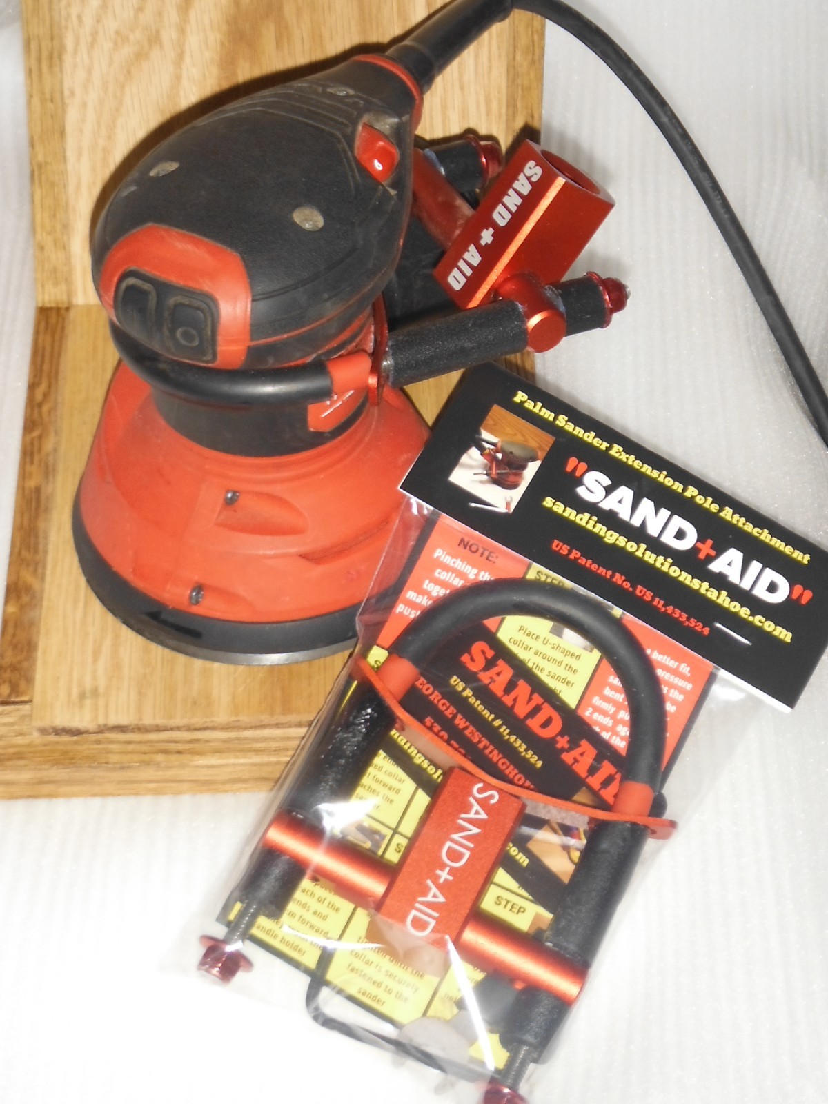 Sand Aid- Orbital Sander Attachment -Extension Pole/Handle Accessory-Pole Sander