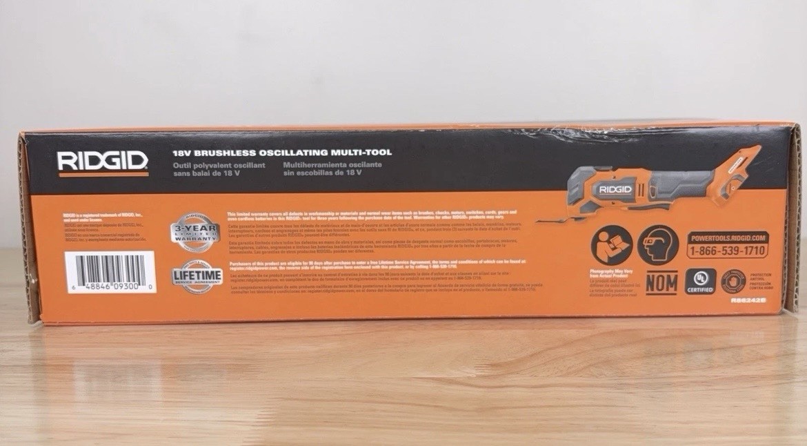 RIDGID R86242B 18V BRUSHLESS Oscillating Multi-Tool (Tool Only)