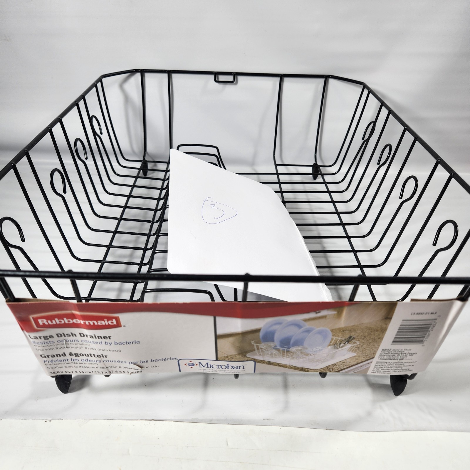 Rubbermaid 6032 Large Dish Drainer, Black Wire, Large, Dry Rack NEW