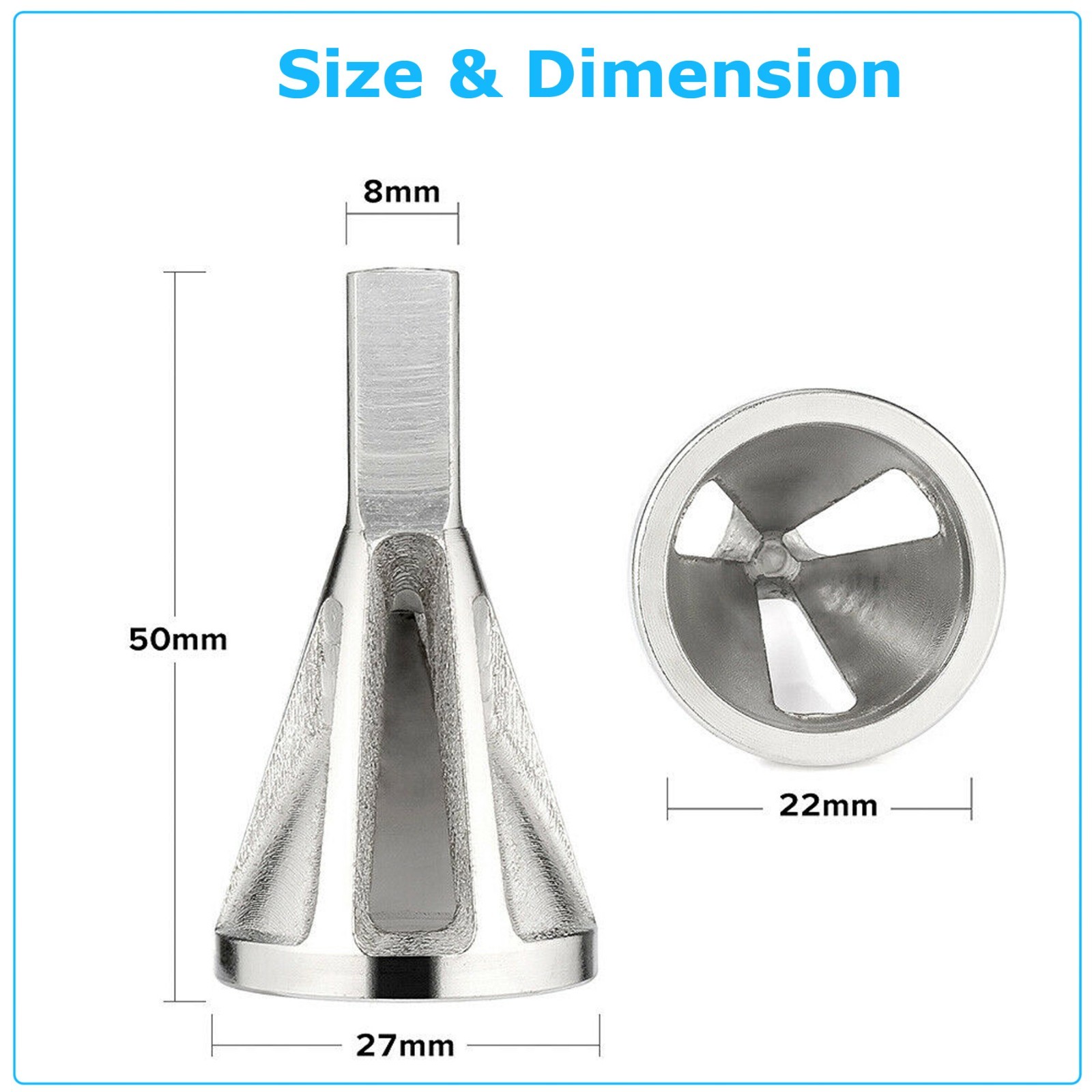 Deburring External Chamfer Tool Hex Shank Bolt Thread Repair Fit 1/2″- 1-3/8″