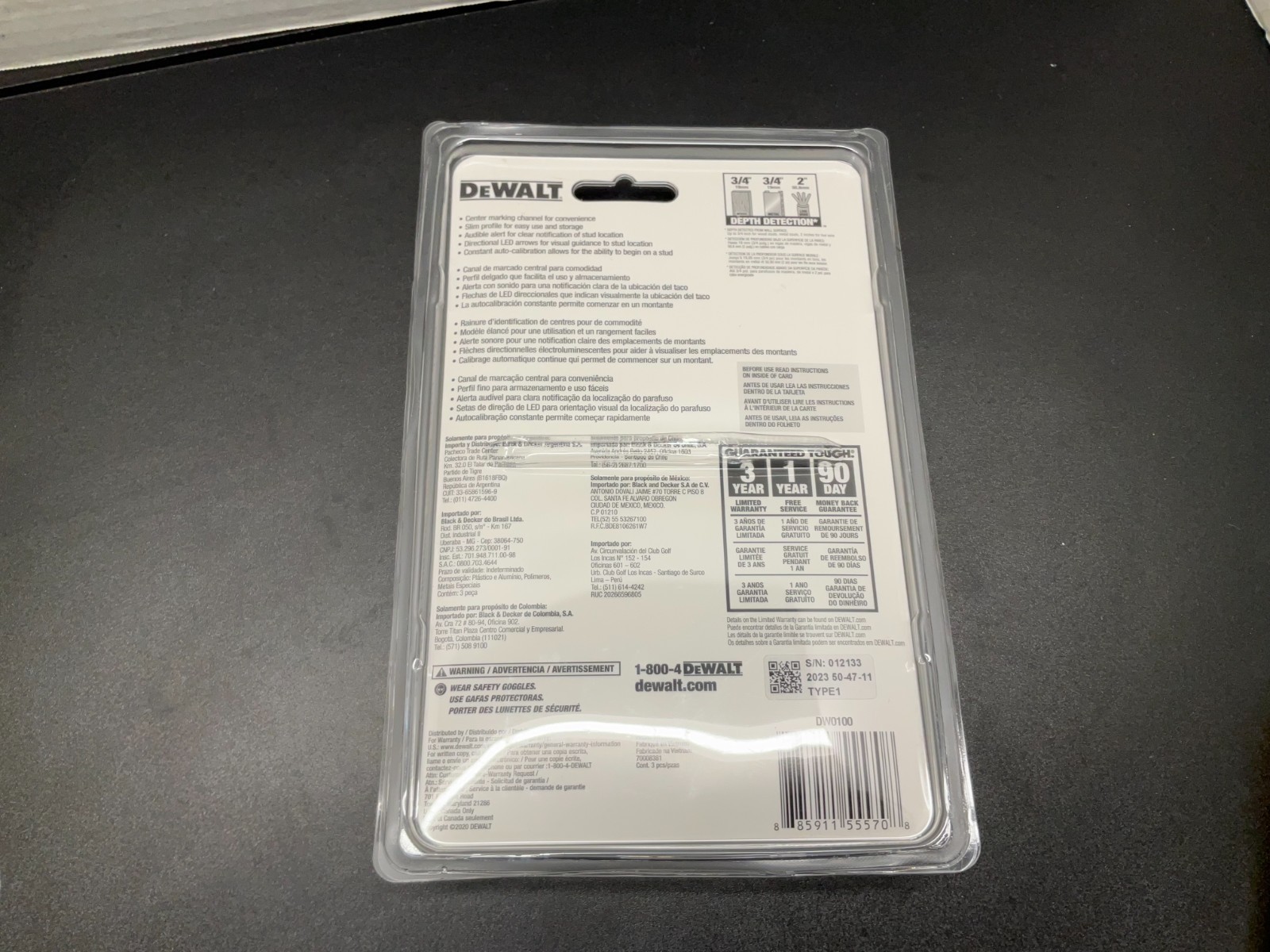 DeWALT Wood/Metal Stud Finder – Detects A/C, Too. Model#: DWO100 Brand New