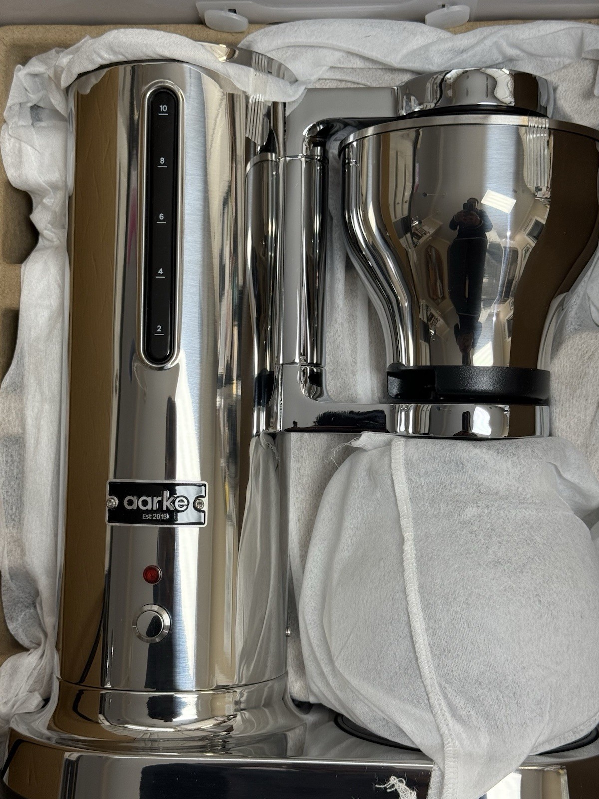 Aarke Stainless Steel Chrome Coffee Maker Electric Drip Brand New Read!