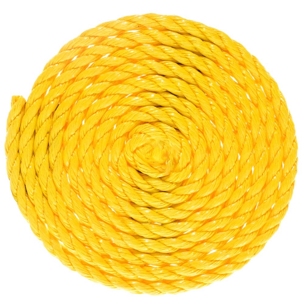 GOLBERG Twisted Polypropylene Rope 1/4″, 5/16″, 3/8″, 1/2″, 5/8″, 3/4″ in Yellow