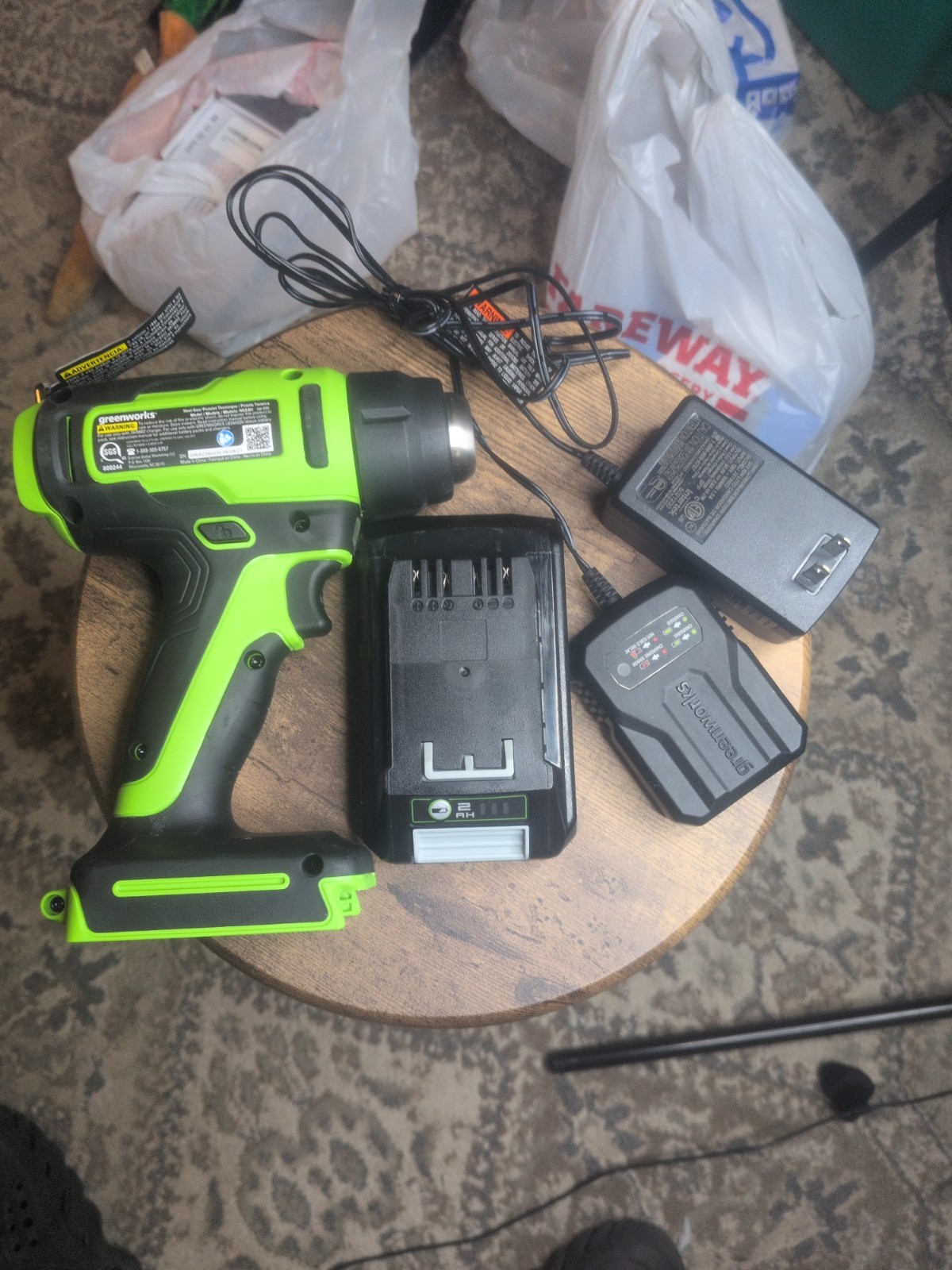Greenworks 24V max 1000°F Cordless Heat Gun – Tool+Battery+Charger