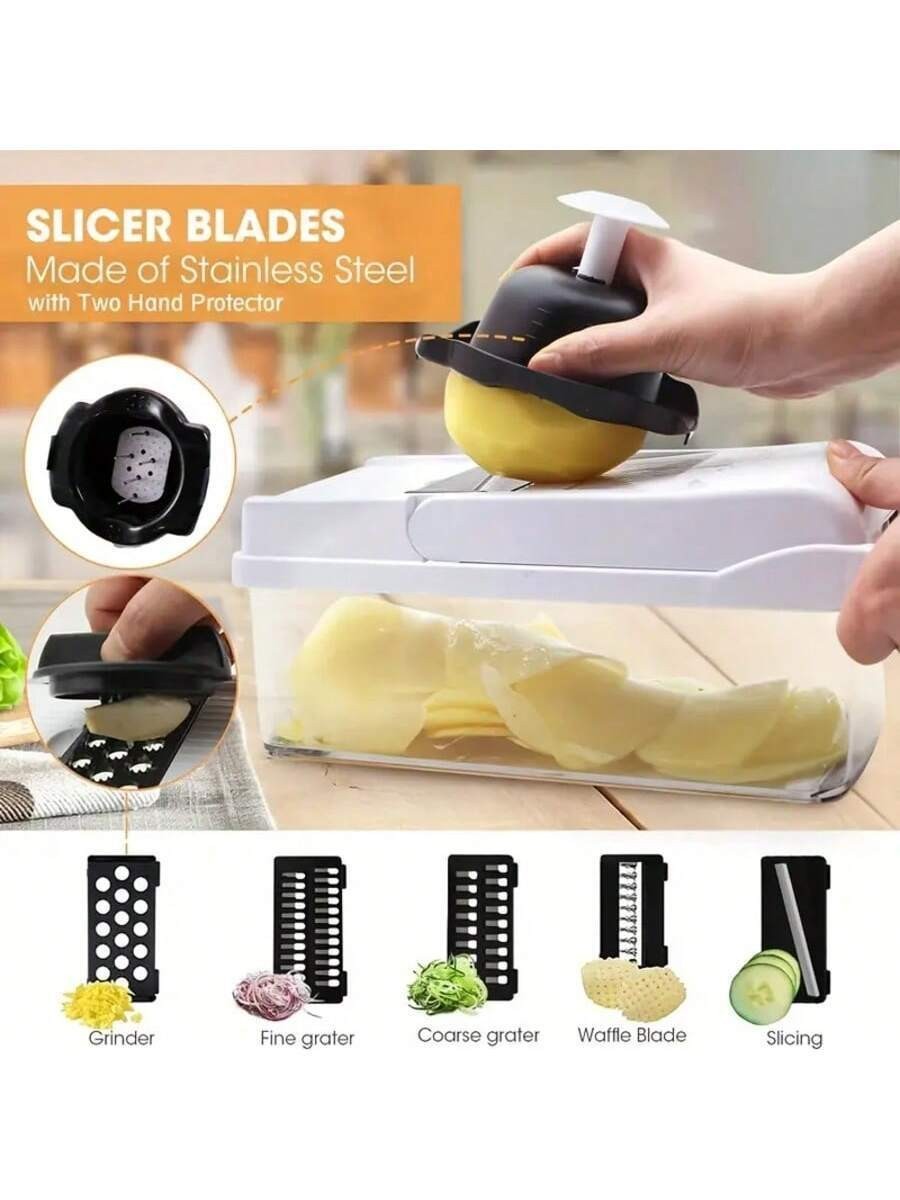 22-In-1 Vegetable Fruit Chopper Cutter Food Onion Veggie Dicer Slicer Kitchen