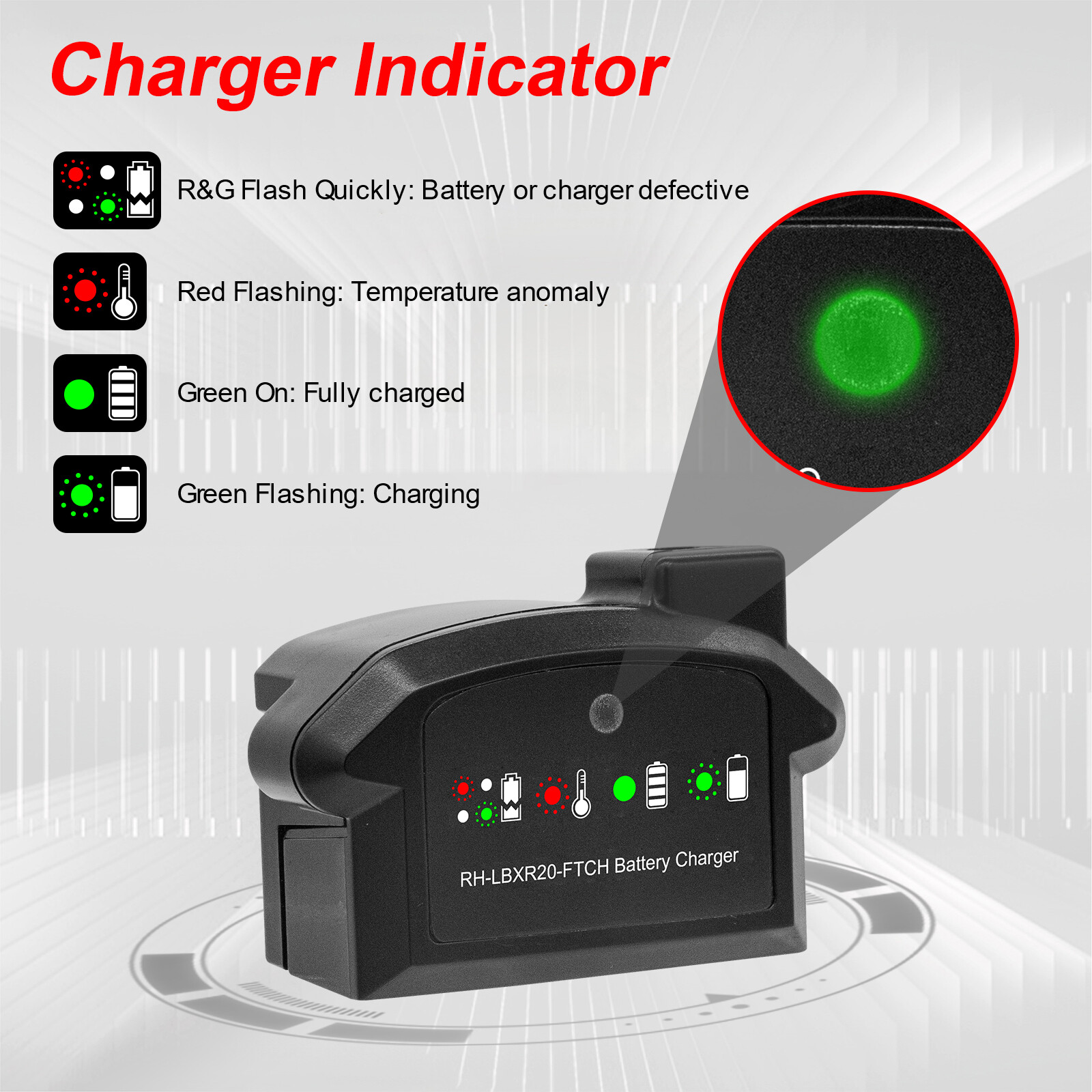 Charger For Black and Decker 18V-20V Li-ion Battery LCS1620 LBXR20 LB20 LBX4020