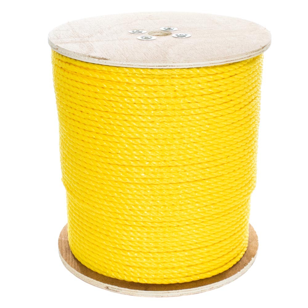 GOLBERG Twisted Polypropylene Rope 1/4″, 5/16″, 3/8″, 1/2″, 5/8″, 3/4″ in Yellow